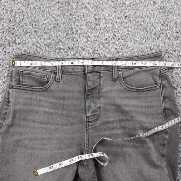 NYDJ Jeans Women 8 Gray Barbara Bootcut Denim Normcore Distressed Casual Stretch - Picture 6 of 10